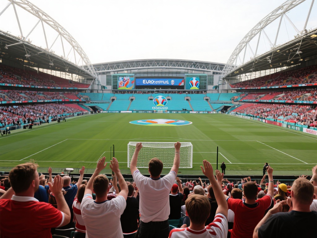 温布利大球场，一座世界闻名的足球圣殿，即