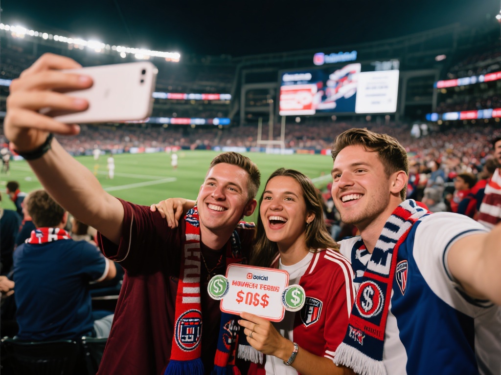 社交分享：拍下自己与好友共同观赛的照片，